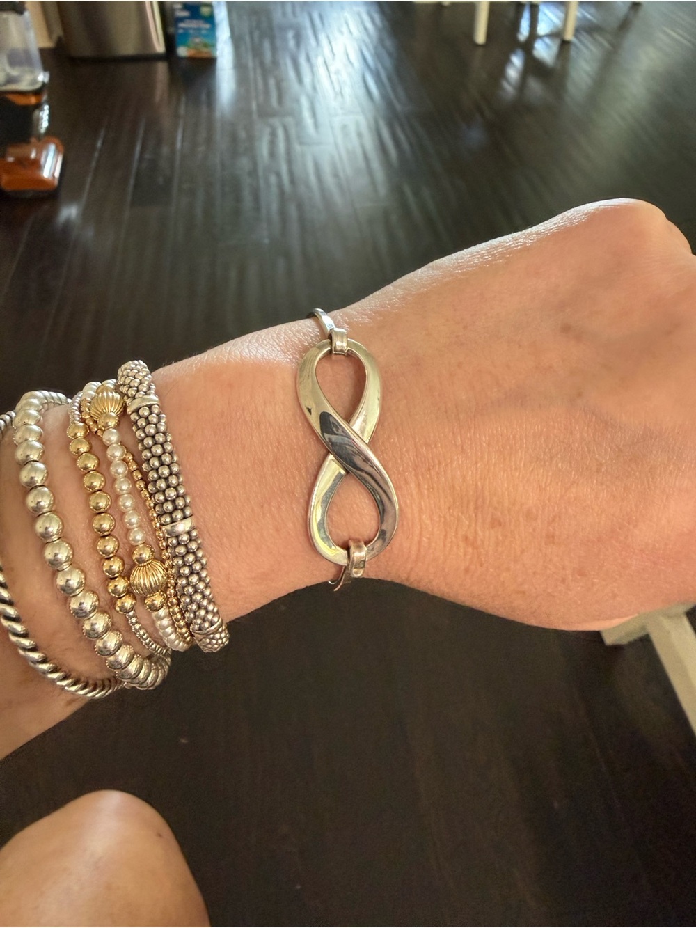 James Avery Silver Infinity Link Bracelet - Picture 3 of 8